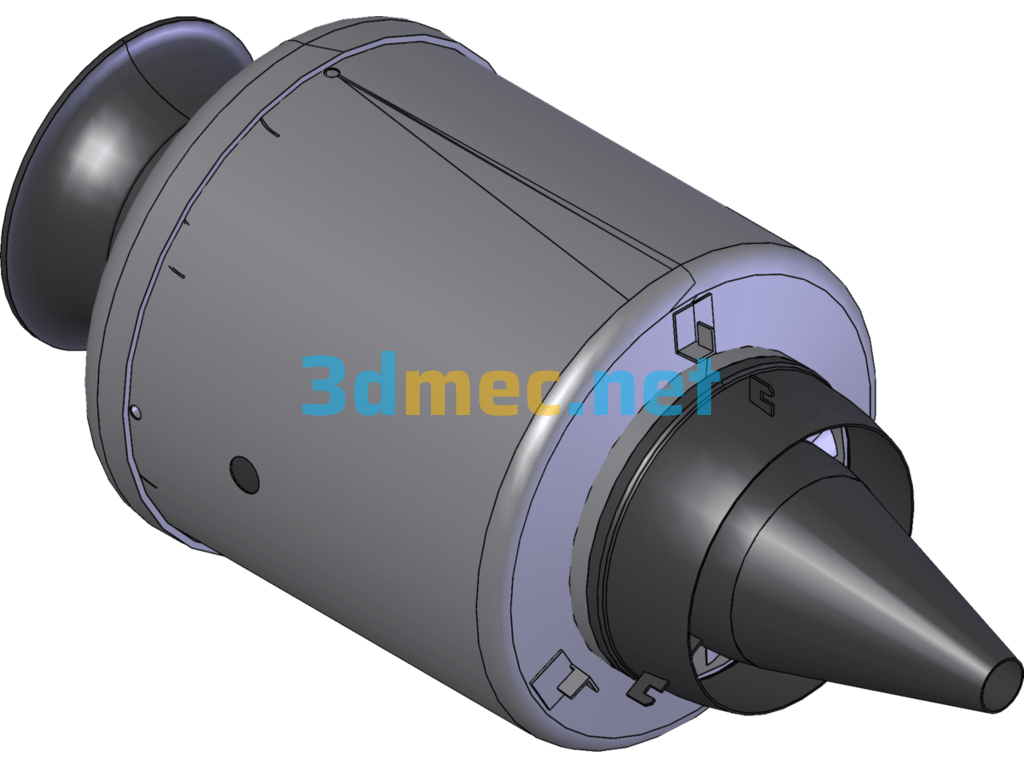 KJ66 Turbojet Engine - 3D Model SolidWorks Free Download