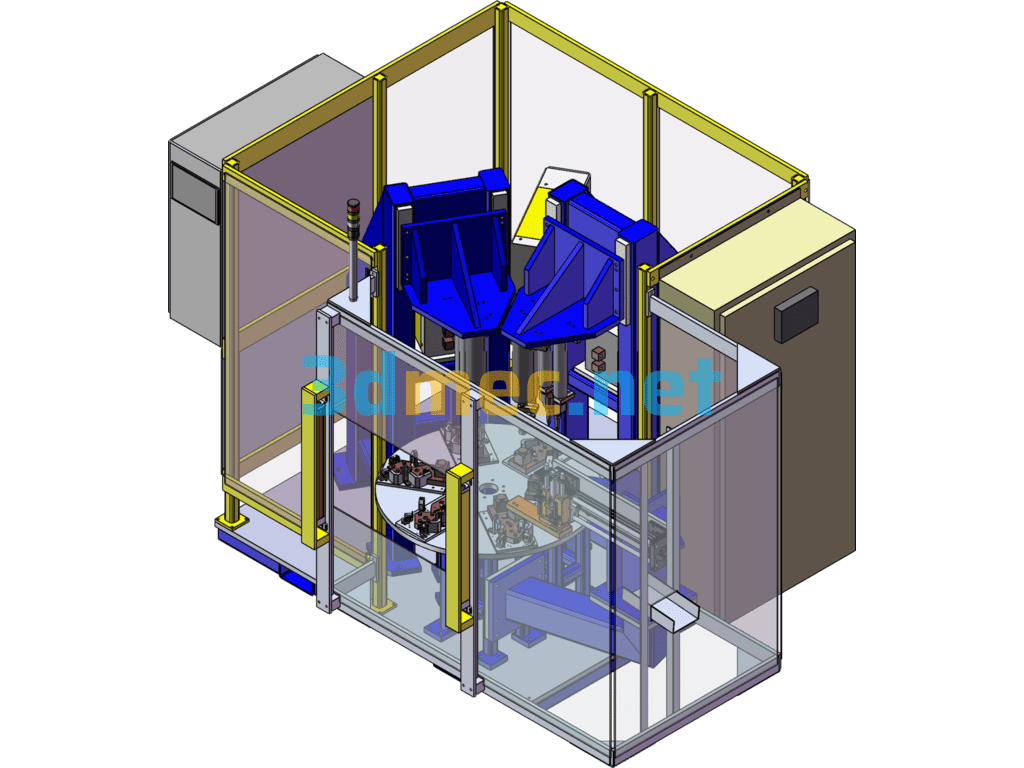 Six-Station Assembly Machine - 3D Model SolidWorks Free Download