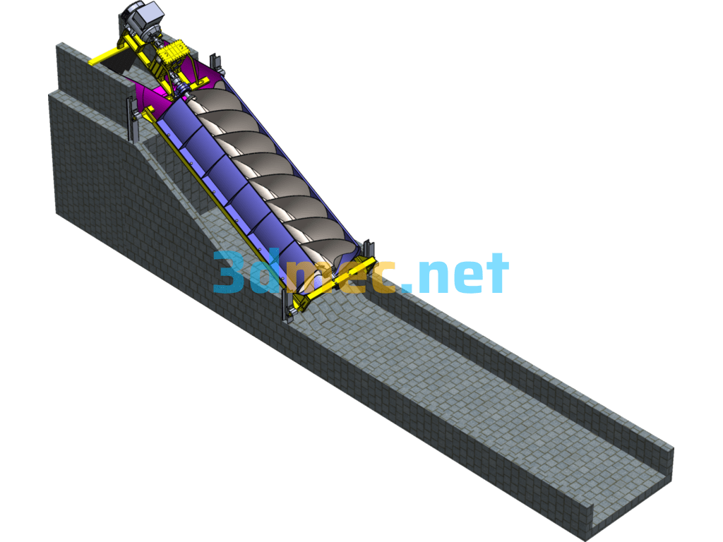 Archimedean Screw (SW Design) - 3D Model SolidWorks Free Download