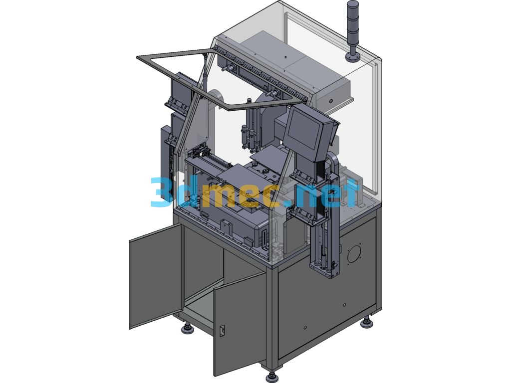 LED Loading And Unloading Automatic Dispensing Machine - 3D Model SolidWorks Free Download