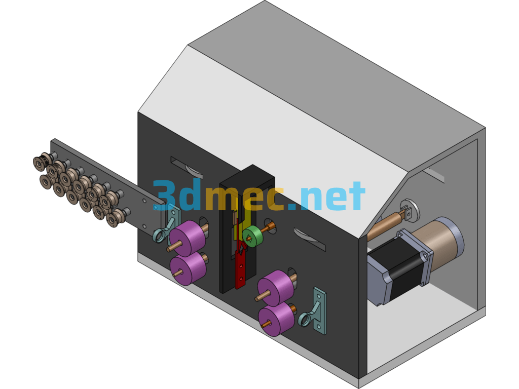 Small Wire Stripping Machine - 3D Model SolidWorks Free Download