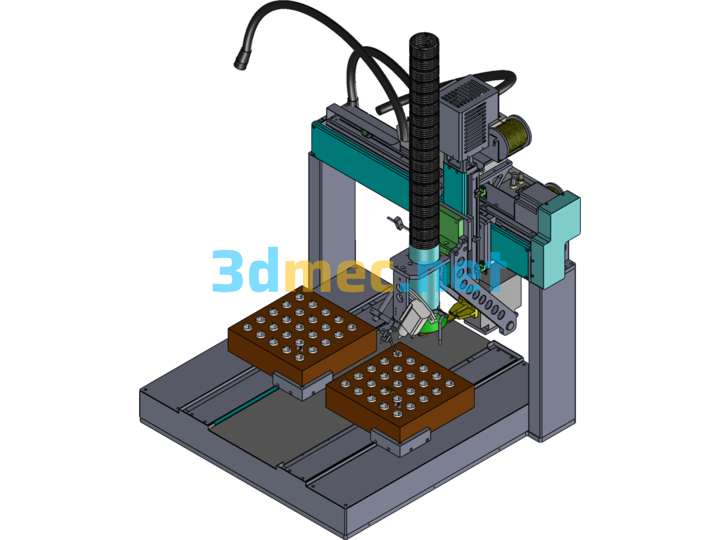 LED Pin Soldering Machine (Suitable For PCB And Other Electronic Parts Pin Soldering) - 3D Model SolidWorks Free Download