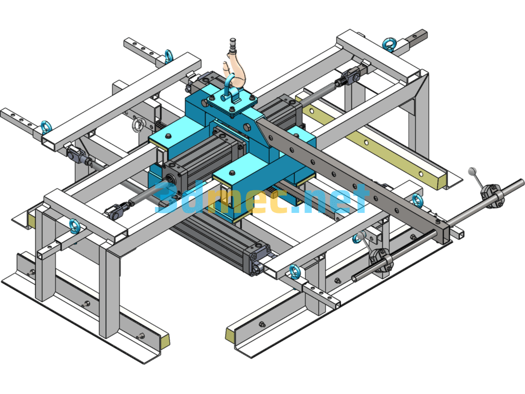 Pneumatic Palletizing Fixture - 3D Model SolidWorks Free Download