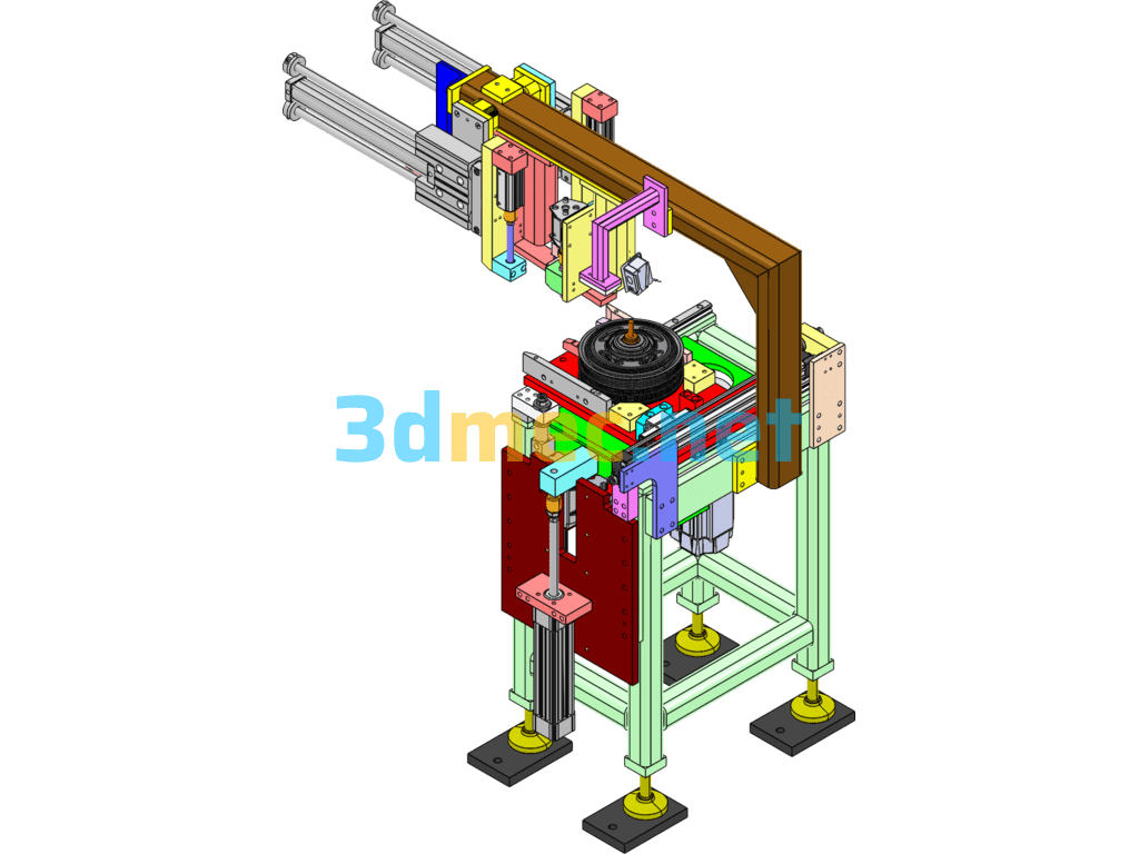 Automobile Wheel Rim Processing Equipment - 3D Model SolidWorks Free Download