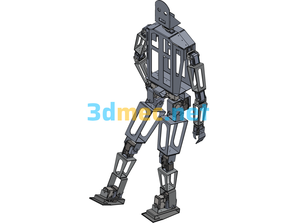 Sheet Metal Humanoid Robot (SW Design) - 3D Model SolidWorks Free Download