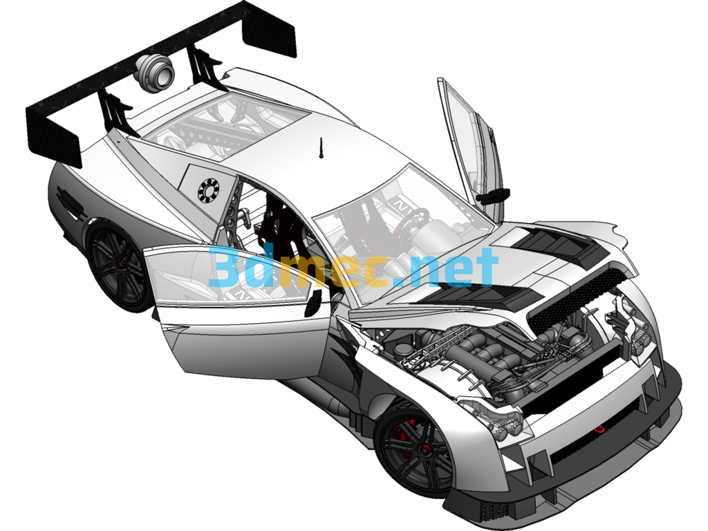 NISAN Racing - 3D Model SolidWorks Free Download