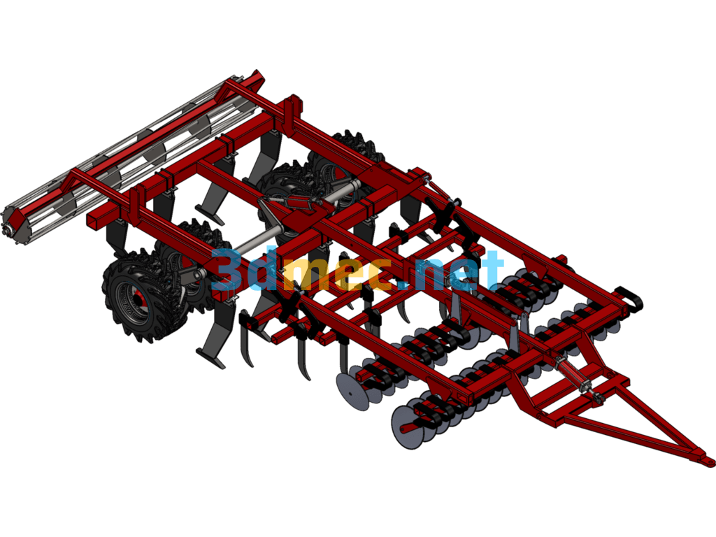 Combined Tillage Machine - 3D Model SolidWorks Free Download