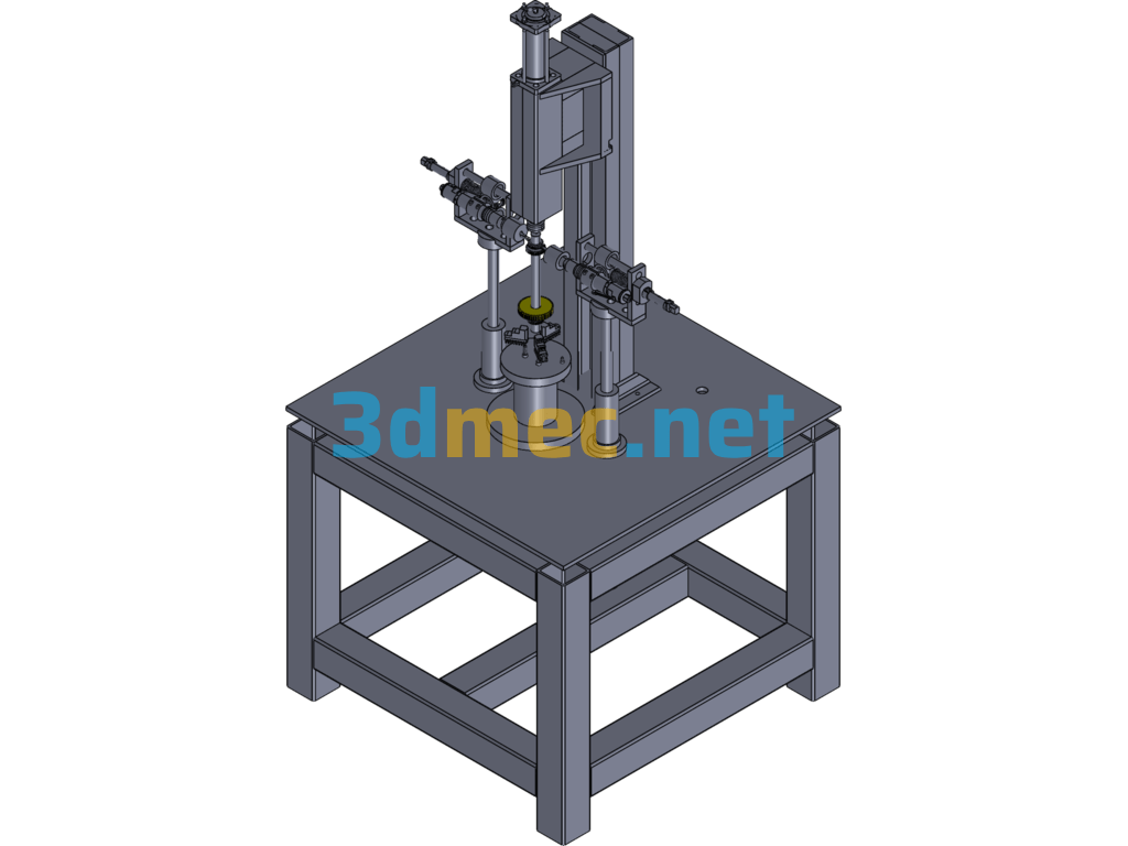 Gear Cutting Machine (Gear Processing Machine Tool) - 3D Model SolidWorks Free Download