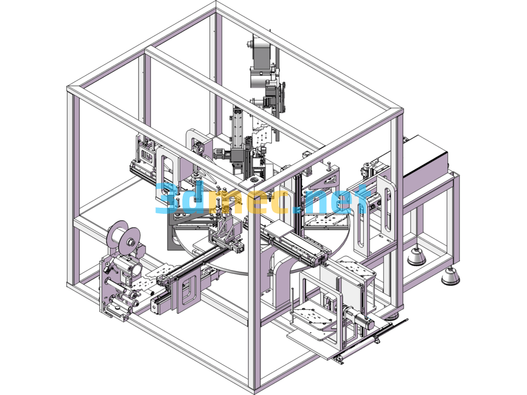 Hot Melt Film Laminating Machine - 3D Model SolidWorks Free Download