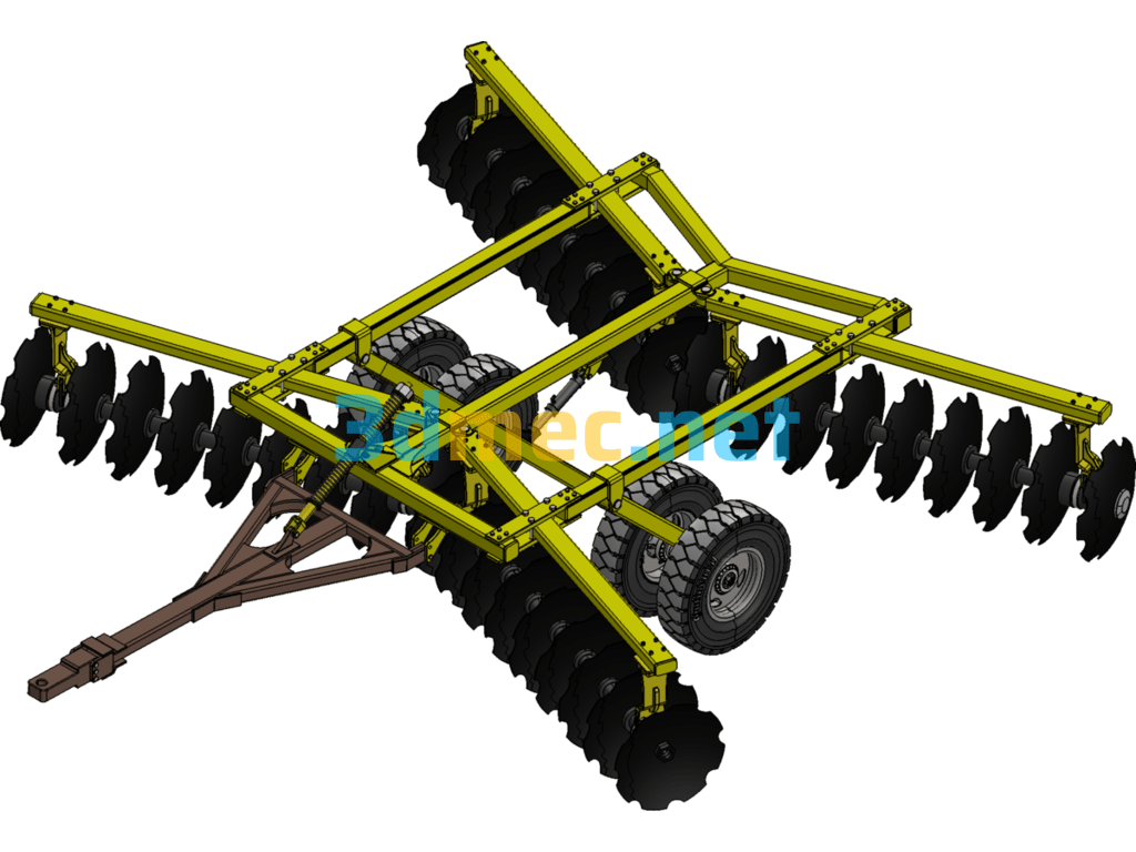 Rotary Tiller - 3D Model SolidWorks Free Download