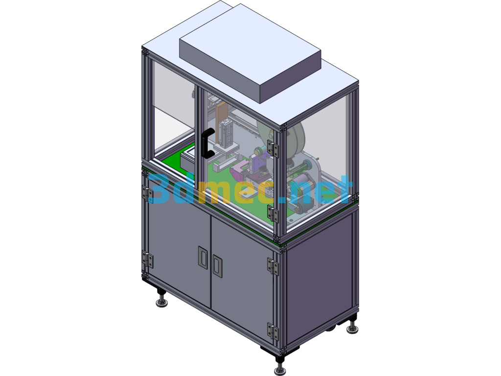 High Precision Labeling Machine - 3D Model SolidWorks Free Download