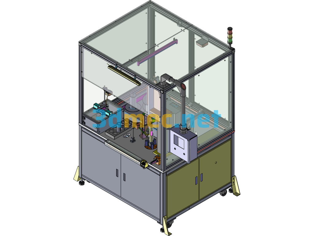 Automobile Cooling Pipe Welding Machine Equipment - 3D Model SolidWorks Free Download