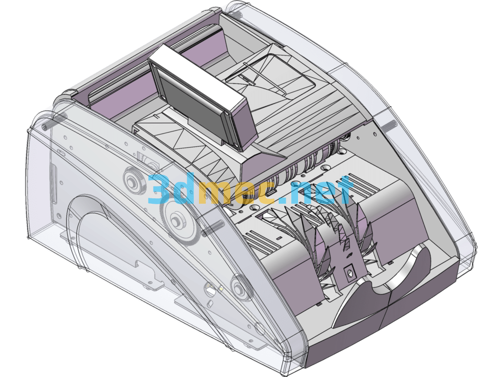 Money Counting Machine - 3D Model SolidWorks Free Download