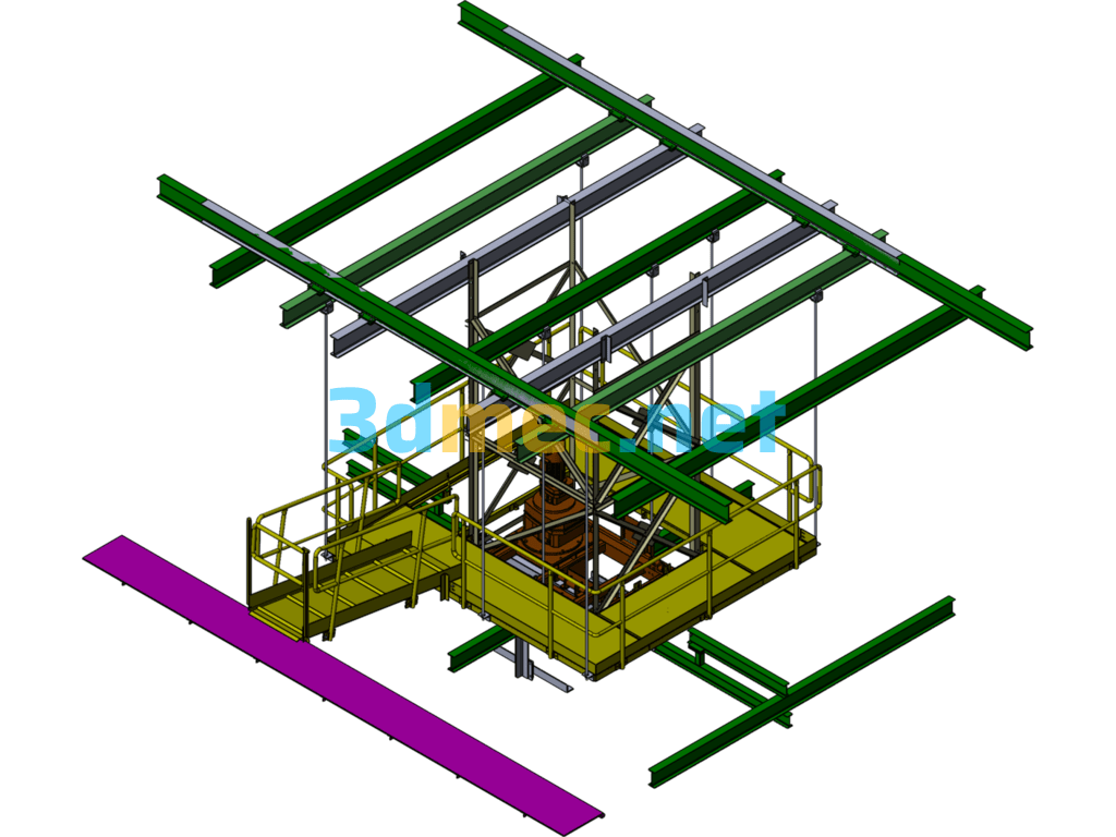 Track-Driven Suspended Conveyor - 3D Model SolidWorks Free Download