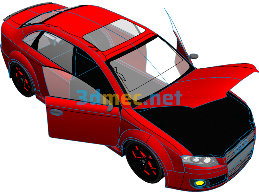 Audi RS4 Car Model (SW Design) - 3D Model SolidWorks Free Download