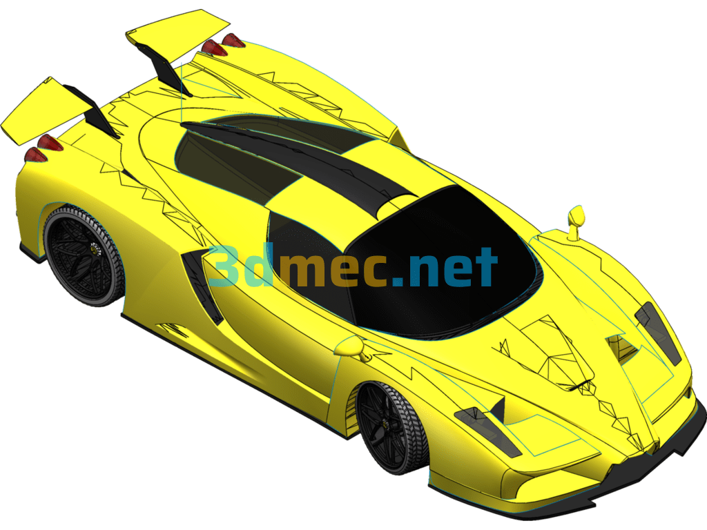 Ferrari Enzo SW Sports Car Model - 3D Model SolidWorks Free Download