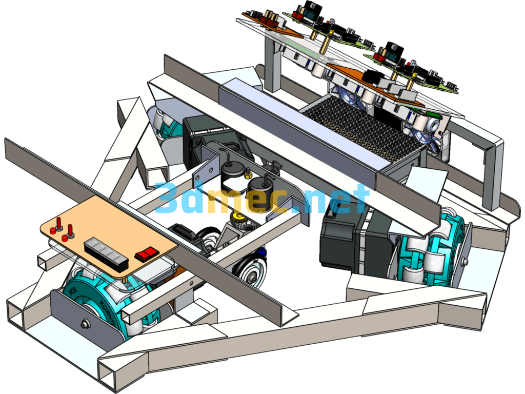 Omnidirectional Mobile Robot SW Model - 3D Model SolidWorks Free Download