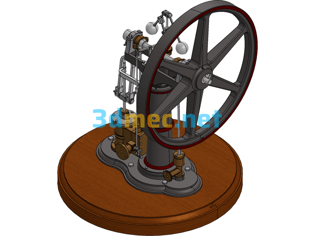 Vertical Engine SW Model - 3D Model SolidWorks Free Download