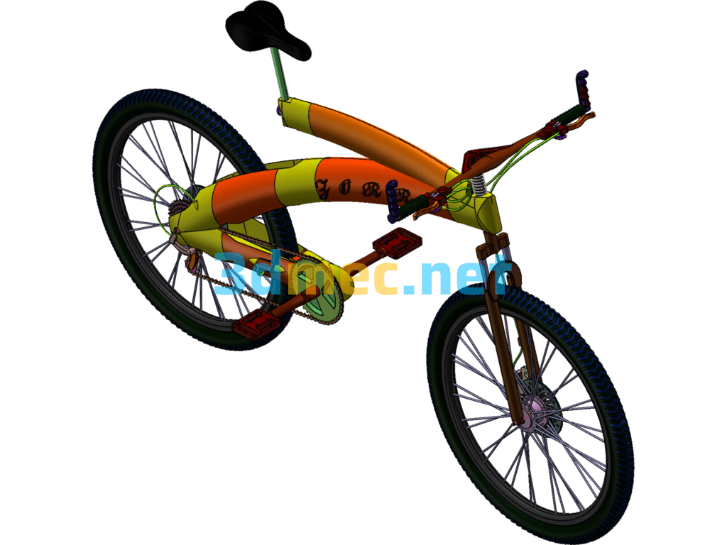 Zorro Creative Bicycle - 3D Model SolidWorks Free Download