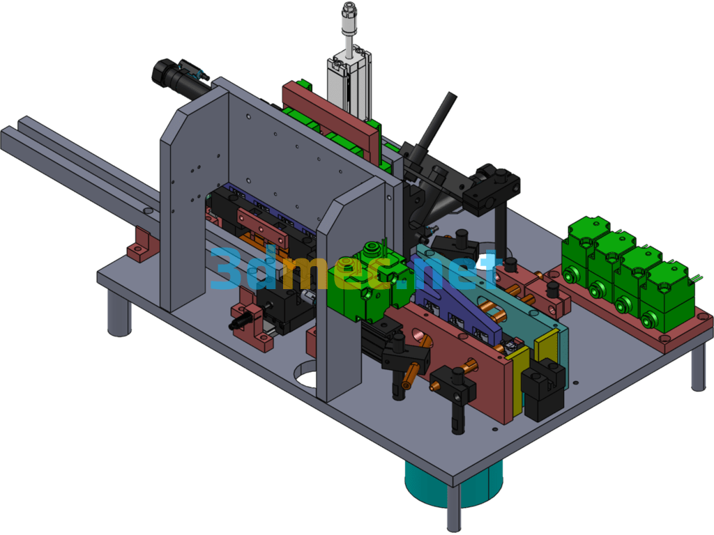 Automatic Dust Removal Air Blower (Full Cam Mechanism Air Blowing Dust Removal Equipment) - 3D Model SolidWorks Free Download