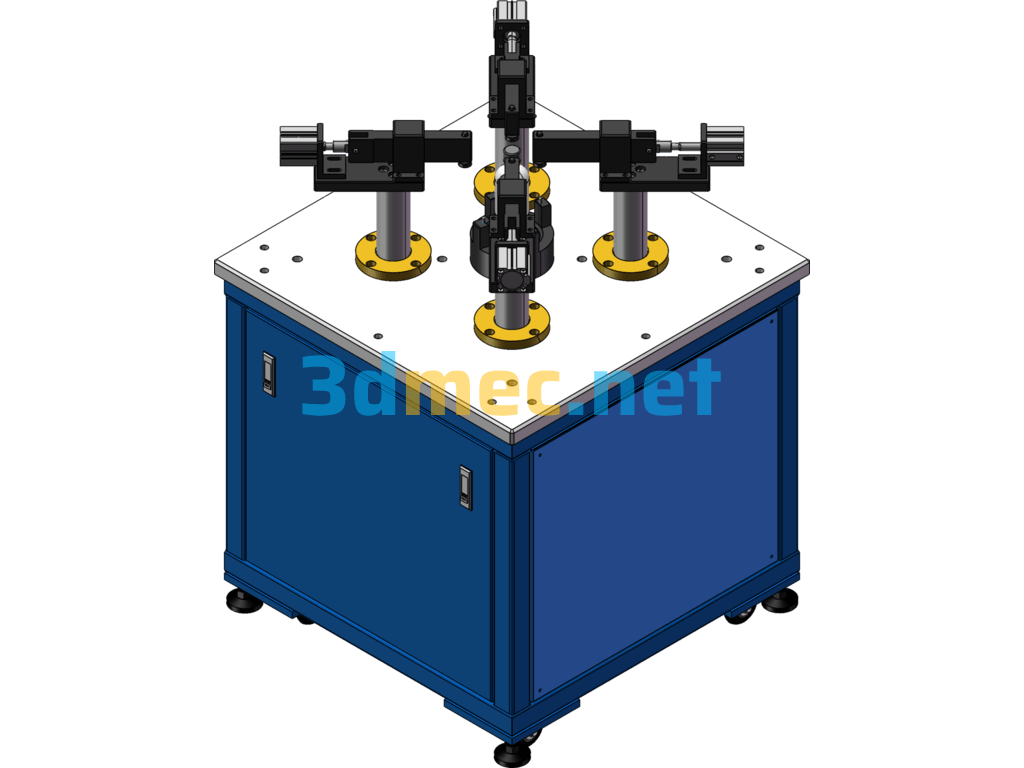 Motor Stator Verticality Detection Machine - 3D Model SolidWorks Free Download