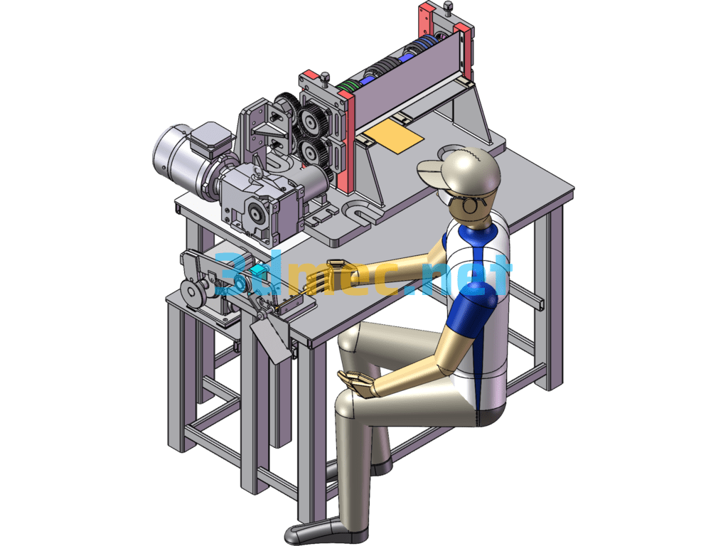 Fully Automatic Cutting Machine Equipment - 3D Model SolidWorks Free Download