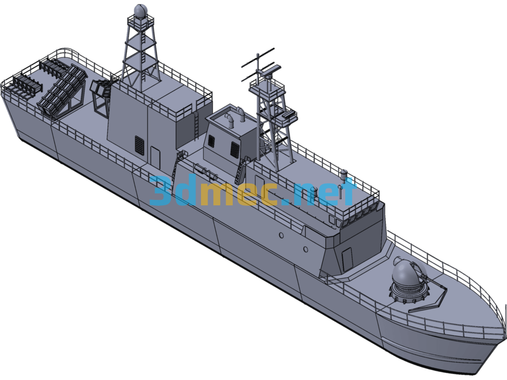 Jinjiang Class Patrol Ship - 3D Model SolidWorks Free Download