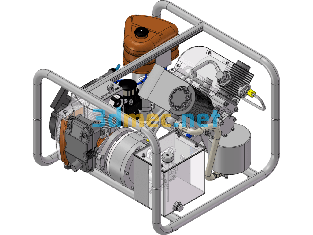 SW Design Of Submersible Pump Compressor - 3D Model SolidWorks Free Download