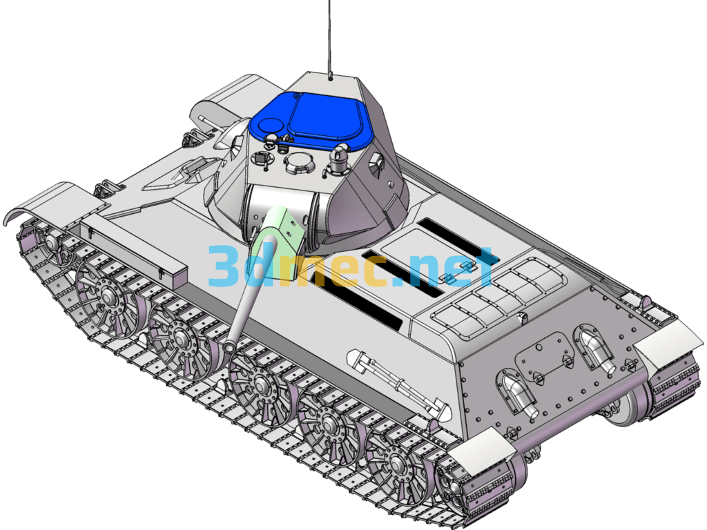 T34 Heavy Tank SW Design - 3D Model SolidWorks Free Download