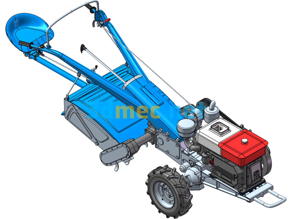 A Complete Design Drawing Of A Tractor - 3D Model SolidWorks Free Download