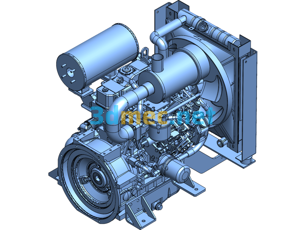 Yanmar Diesel Engine - 3D Model SolidWorks Free Download