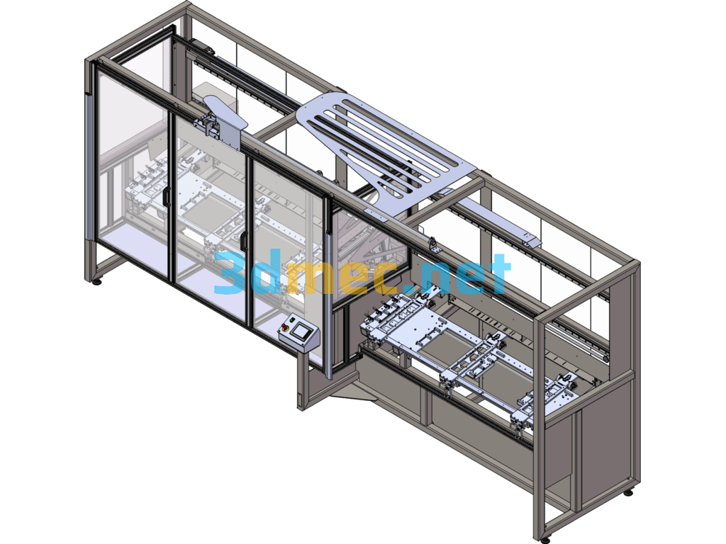 SW Design Of Automatic Shutter Ultrasonic Testing Equipment - 3D Model SolidWorks Free Download