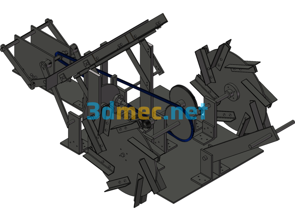 Design Of Manual Rice Transplanter SW - 3D Model SolidWorks Free Download