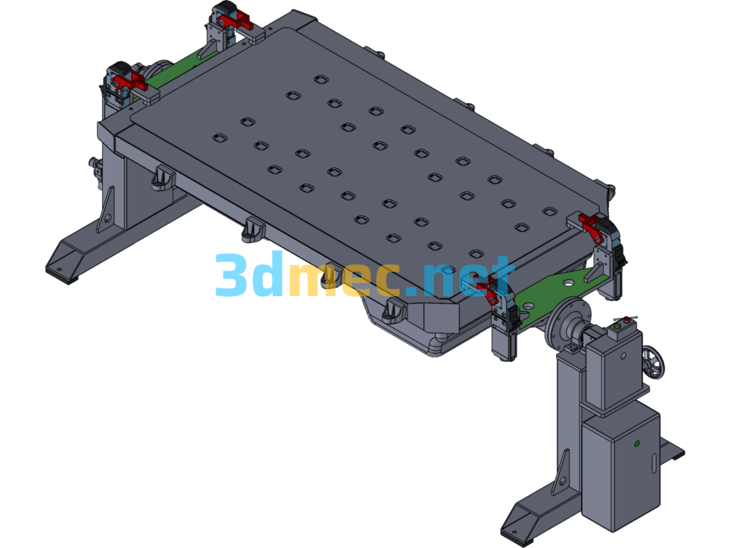 Base Plate Clamping Device Equipment - 3D Model SolidWorks Free Download