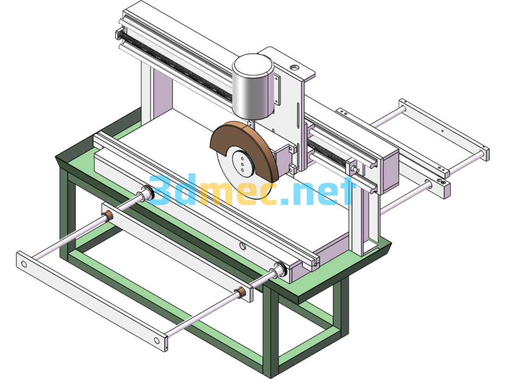 Precision Plate Cutting Machine, Pipe Cutting Machine - 3D Model SolidWorks Free Download