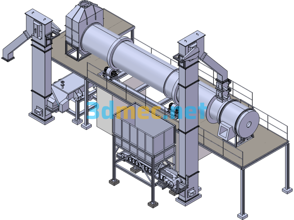 Sand Dryer SW Design - 3D Model SolidWorks Free Download