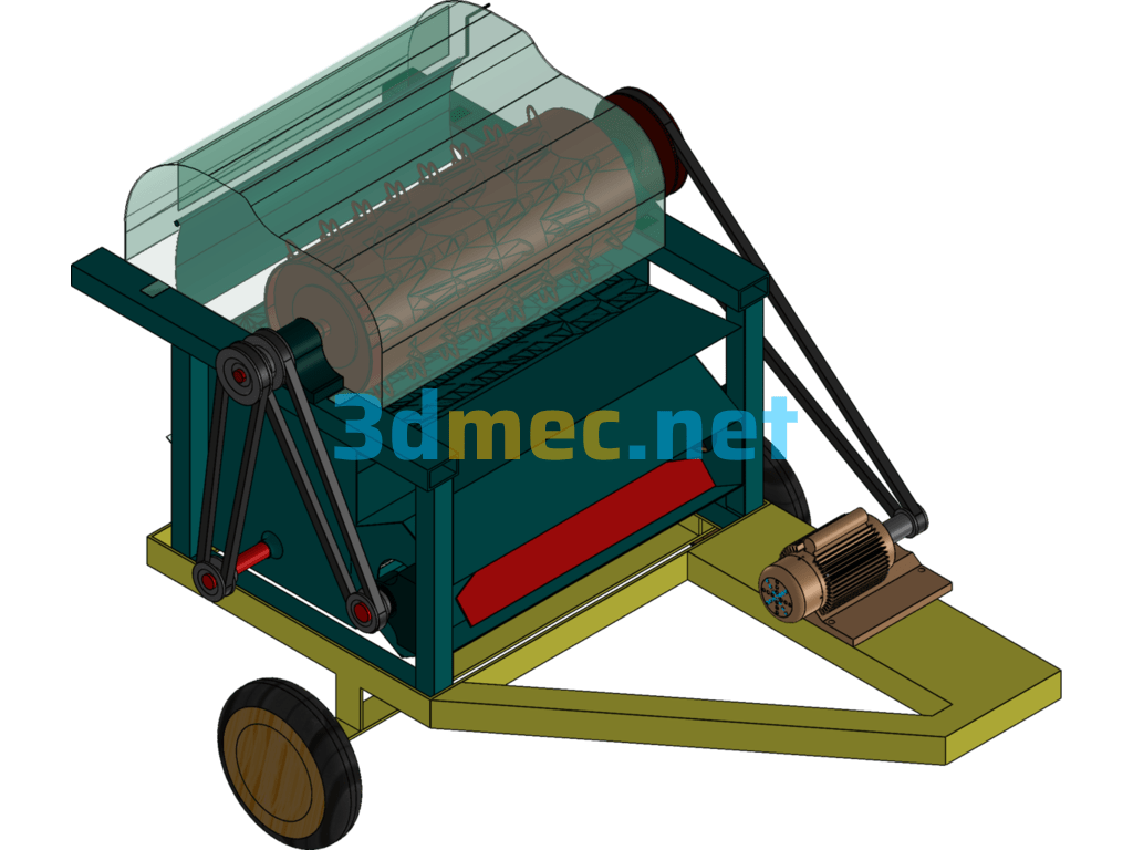 Small And Medium-Sized Corn Thresher (SW2013 Design) - 3D Model SolidWorks Free Download