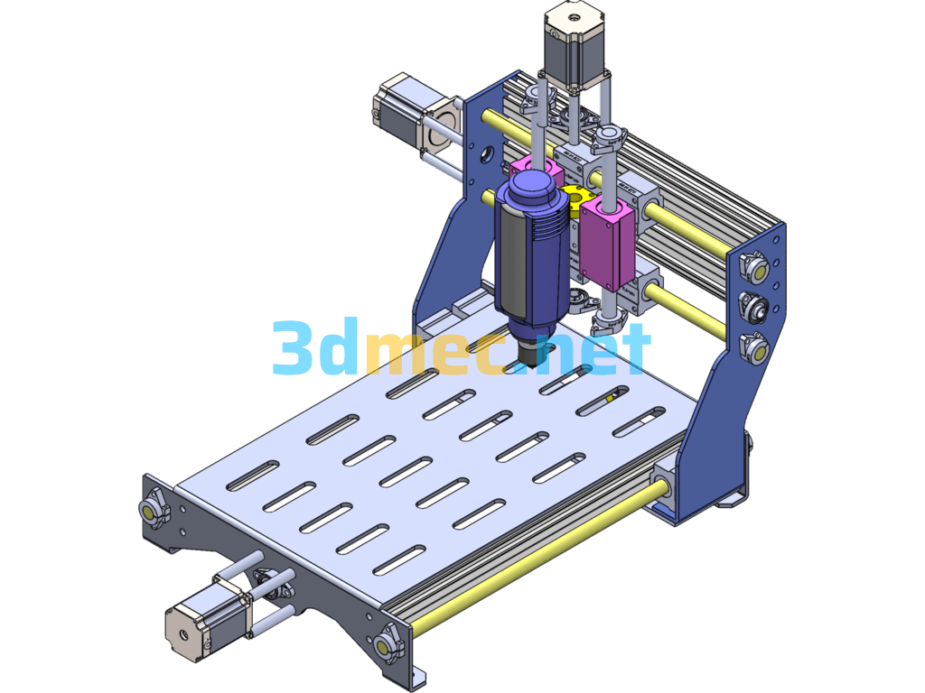 Three-Axis CNC Machine Tools (Cnc Milling Machines) - 3D Model SolidWorks Free Download