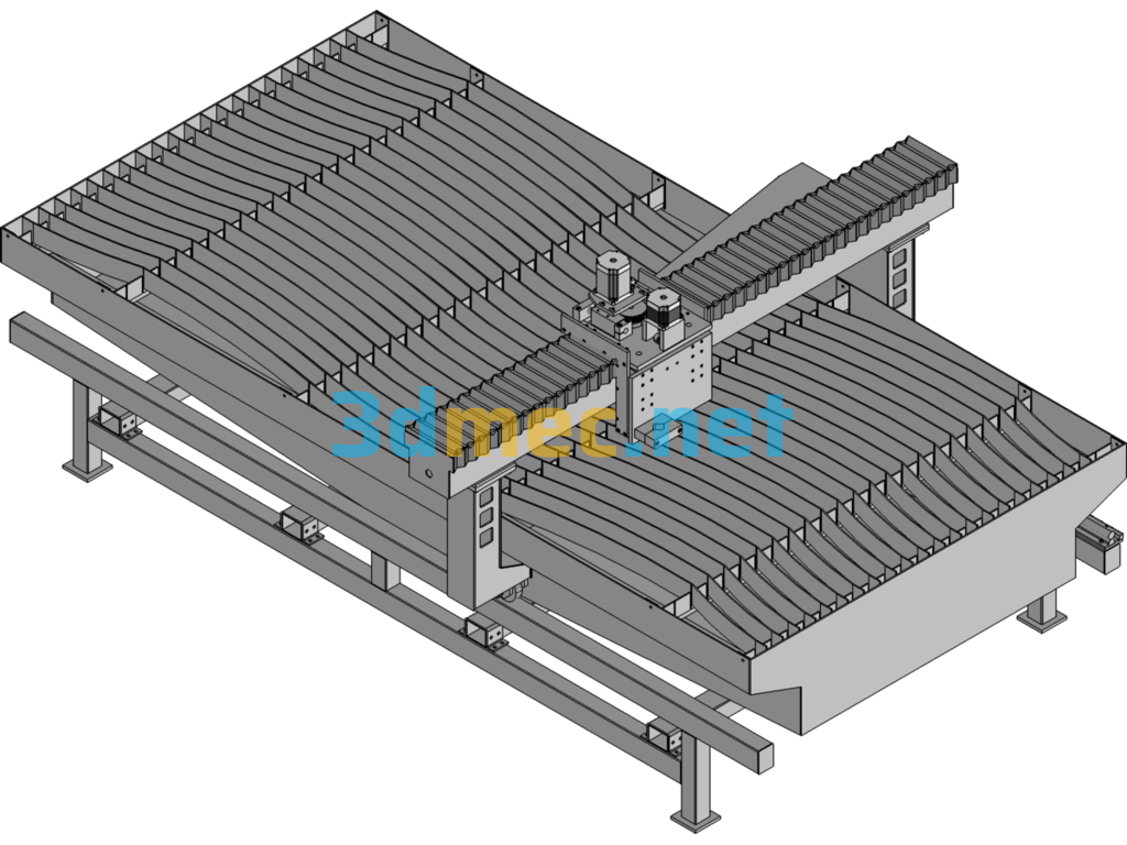 CNC Plasma Cutting Machine - 3D Model SolidWorks 3dsMax Free Download