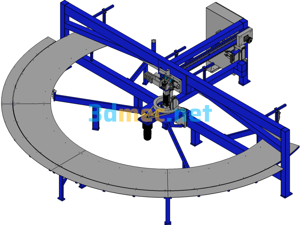 Fully Automatic Pipe Bending Machine Assembly - 3D Model SolidWorks ProE Free Download