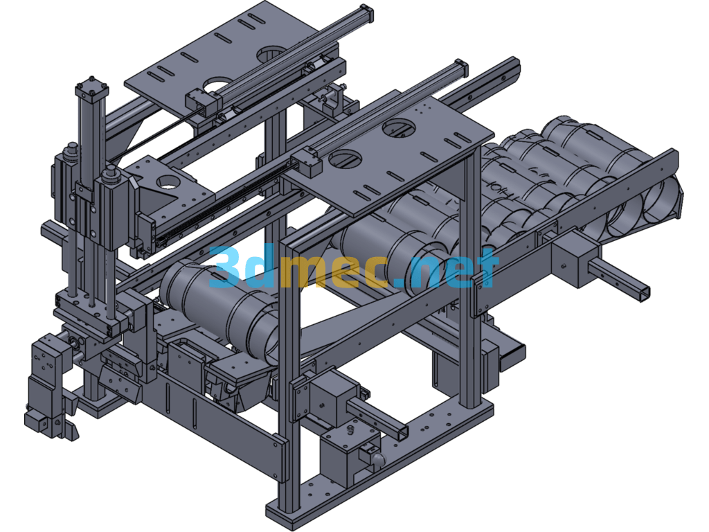 Automatic Feeding Conveyor Assembly - 3D Model SolidWorks Free Download