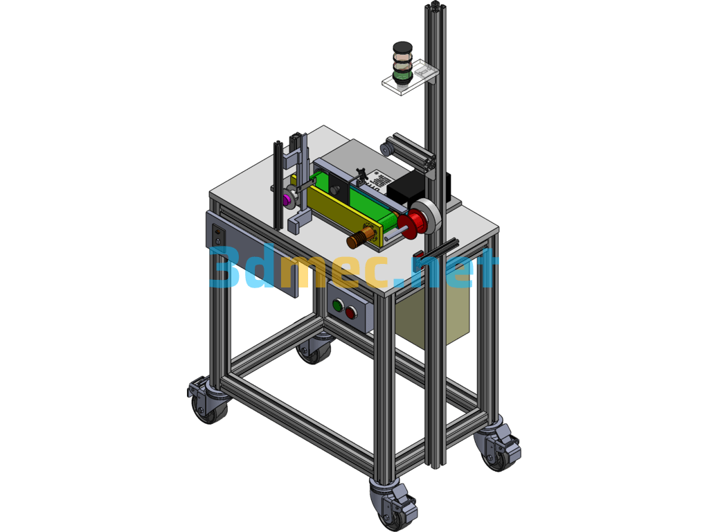 Automatic Measuring Machine (Non-Standard Equipment) - 3D Model SolidWorks Creo.Parametric UG(NX) SolidEdge Free Download