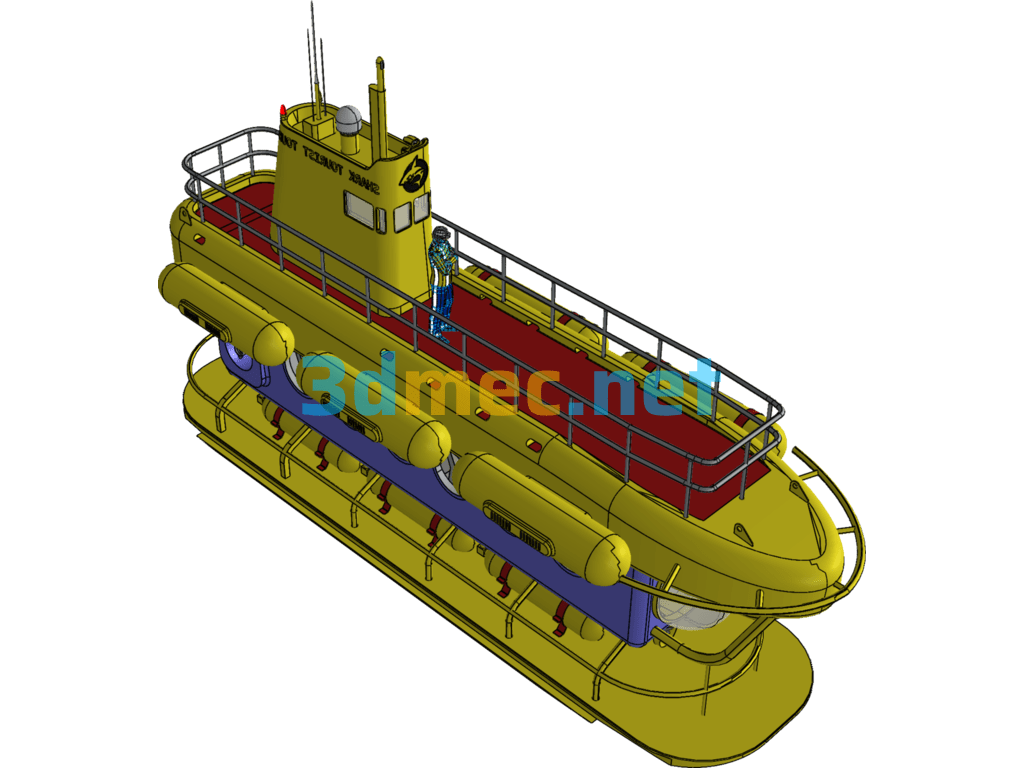 Sightseeing Yacht - 3D Model SolidWorks Free Download