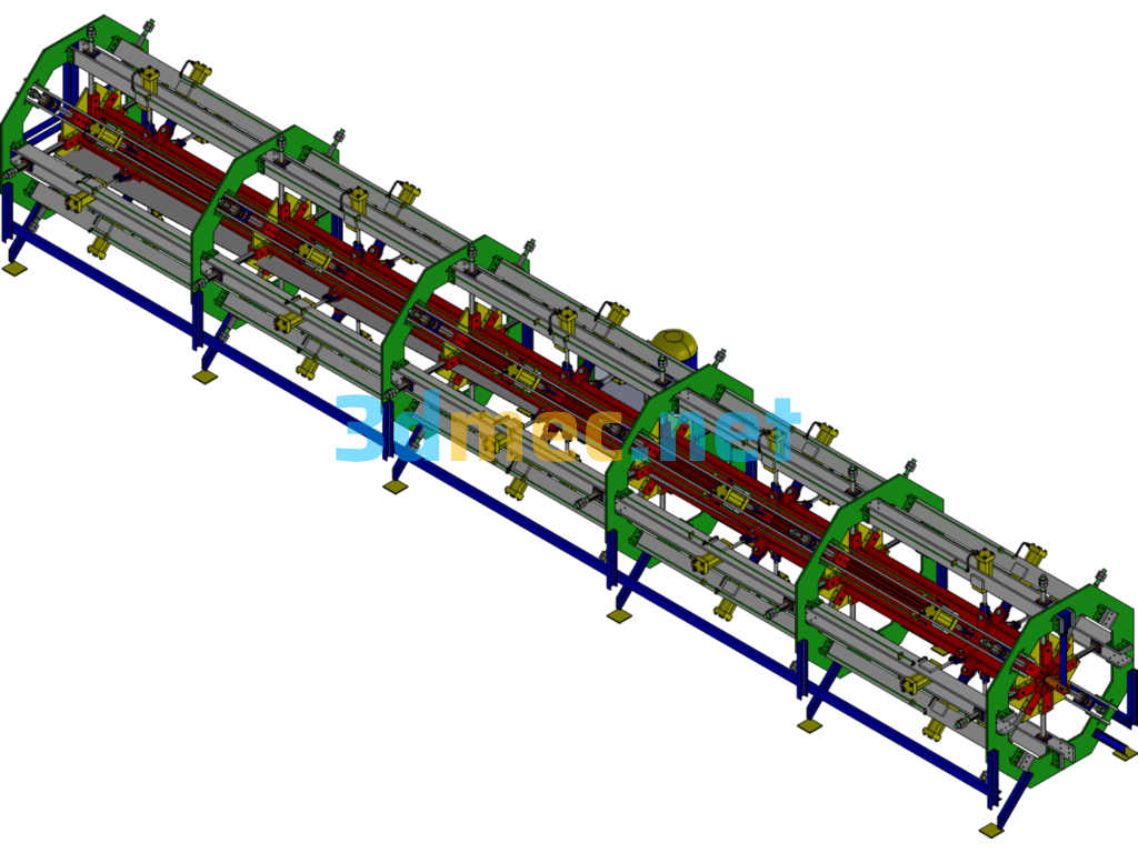 Fluorescent Tube Manufacturing Machine - 3D Model SolidWorks Free Download