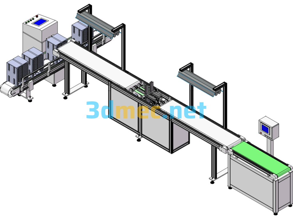 Battery Plate Sorting Conveyor Line (SW Design) - 3D Model SolidWorks Free Download