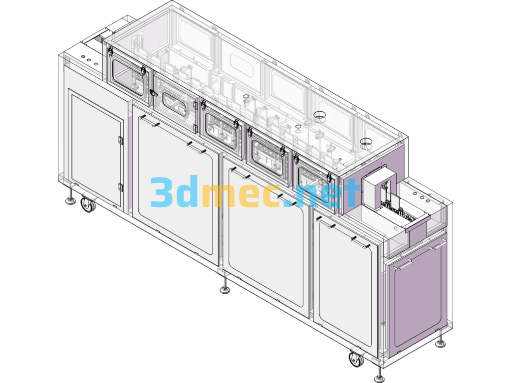 Electronic Board (PCB Board) Cleaning Machine - 3D Model SolidWorks Free Download