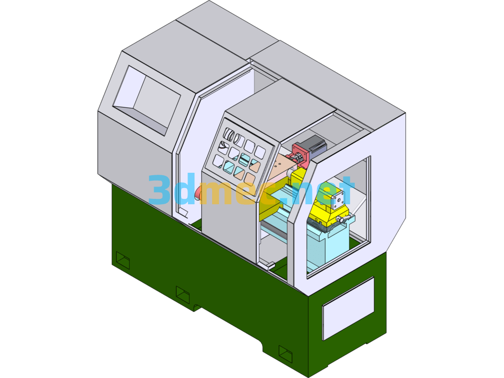 CNC Lathe - 3D Model SolidWorks Free Download