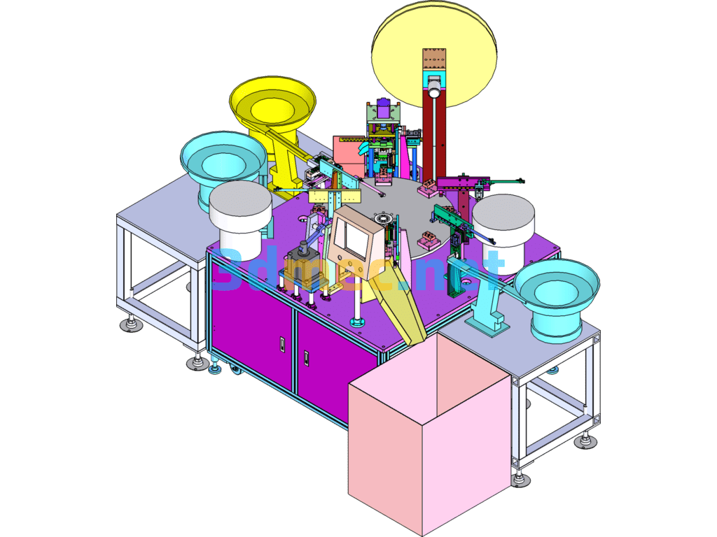 Five-Station Assembly Machine - 3D Model SolidWorks Free Download