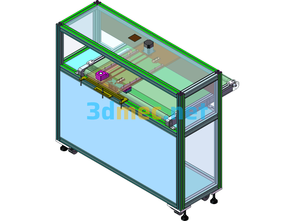 Conveyor Belt Conveyor - 3D Model SolidWorks Free Download