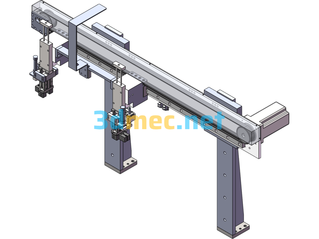 Multiple Synchronous Handling Robot - 3D Model SolidWorks Free Download